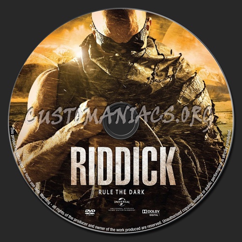 Riddick (2013) dvd label