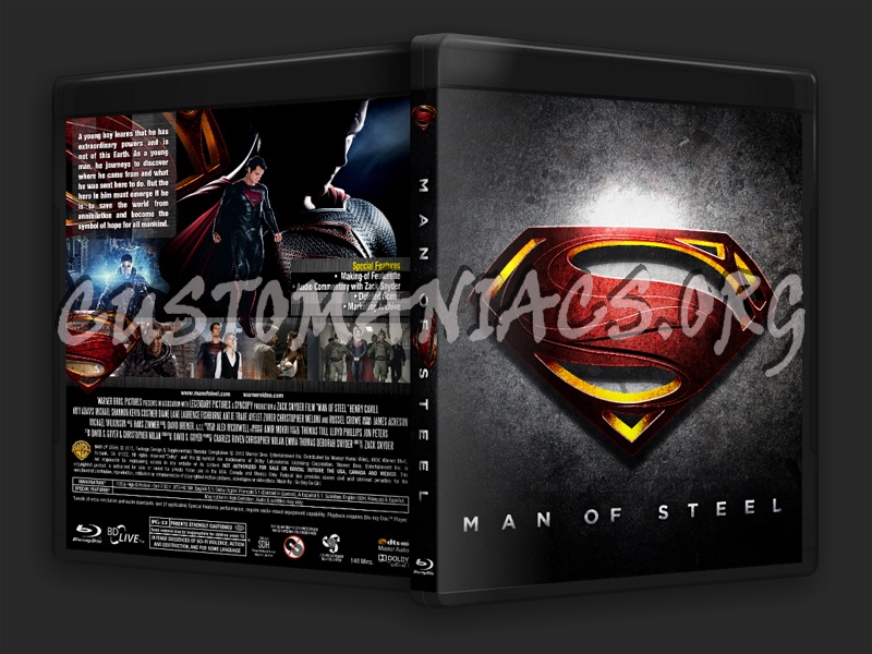 Man of Steel blu-ray cover