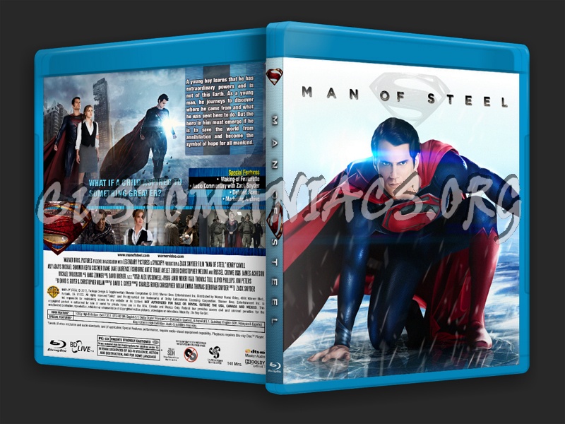 Man of Steel blu-ray cover