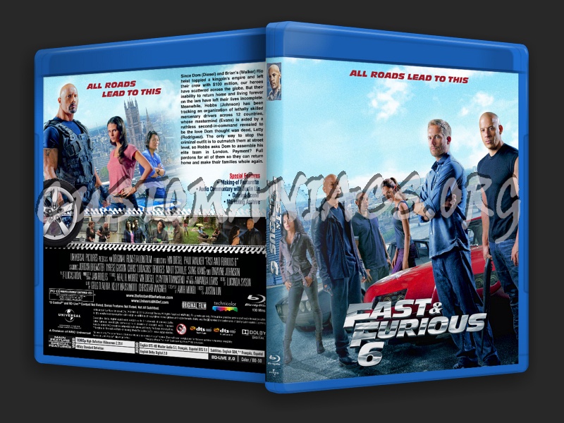 Fast & Furious 6 blu-ray cover