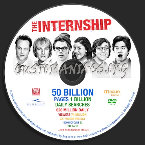 The Internship dvd label