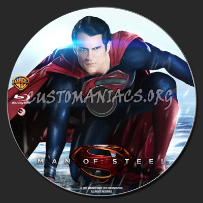 Man of Steel blu-ray label