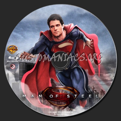 Man of Steel blu-ray label