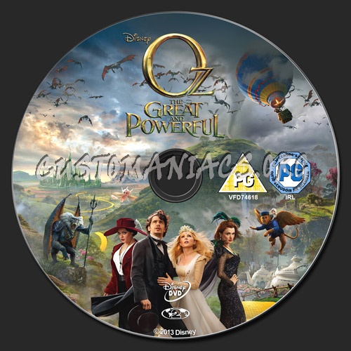 Oz The Great and Powerful dvd label