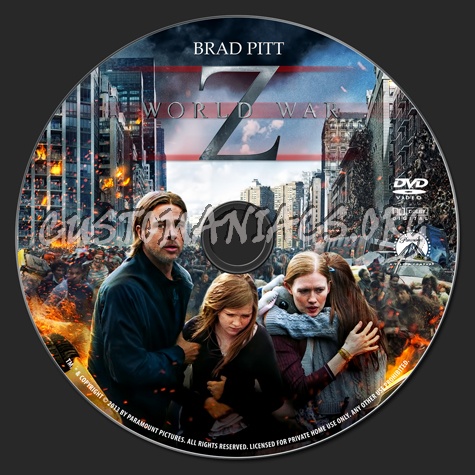 World War Z dvd label