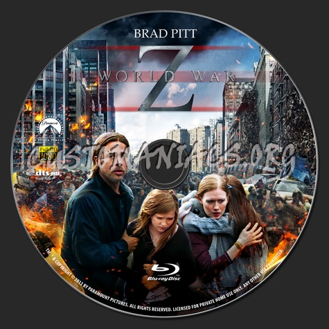 World War Z dvd label