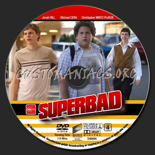 Superbad dvd label