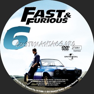 Fast & Furious 6 dvd label