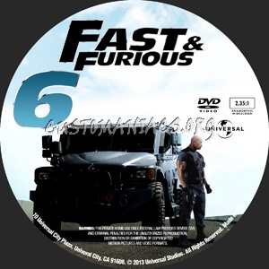 Fast & Furious 6 dvd label