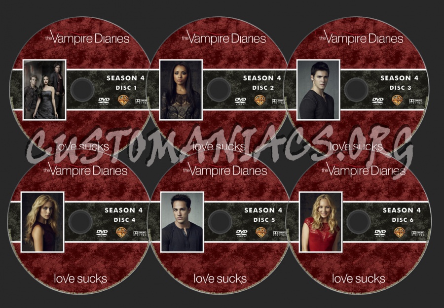 The Vampire Diaries Season 4 dvd label