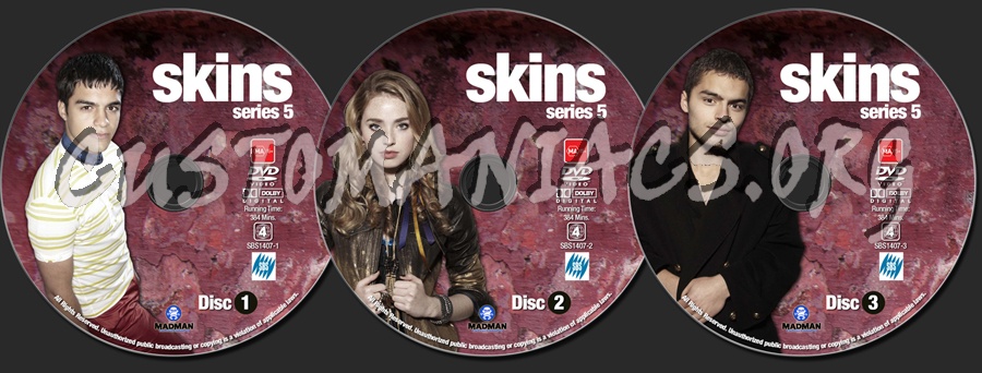 Skins - Series 5 dvd label