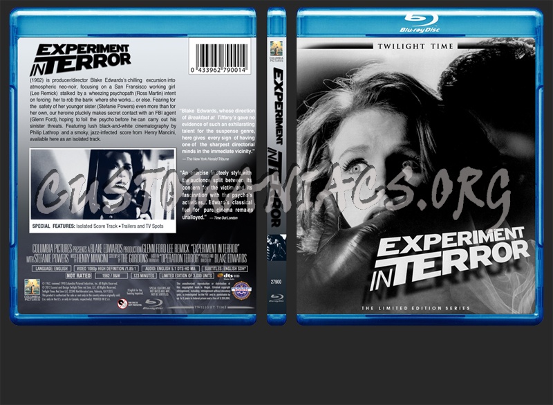 Experiment In Terror (1962) blu-ray cover