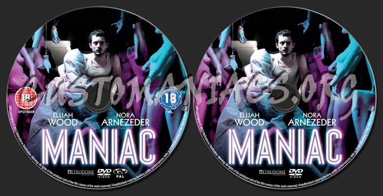 Maniac (2013) dvd label