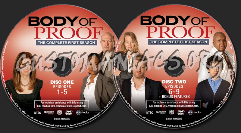 Body of Proof Season 1 dvd label