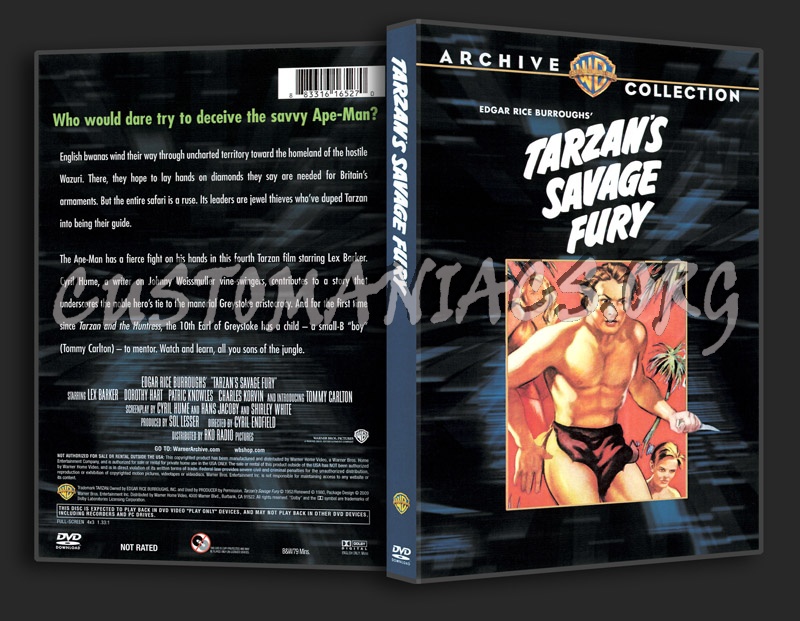 Tarzan's Savage Fury (1952) dvd cover