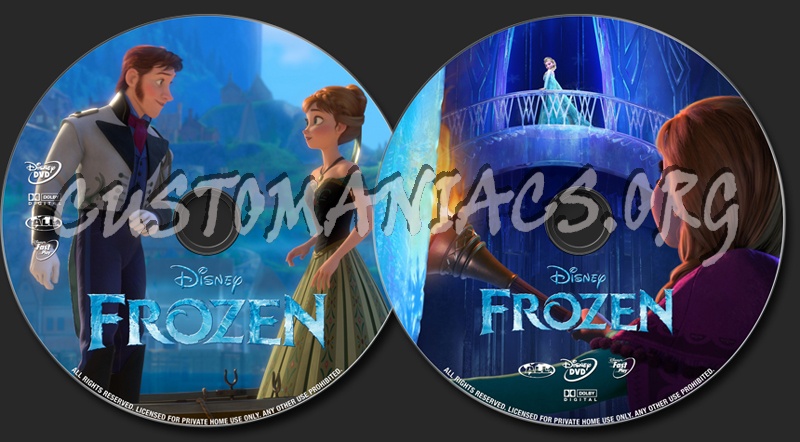 Frozen dvd label