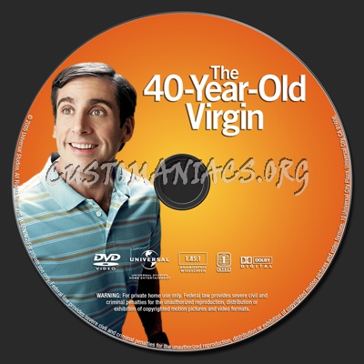 The 40 Year Old Virgin dvd label