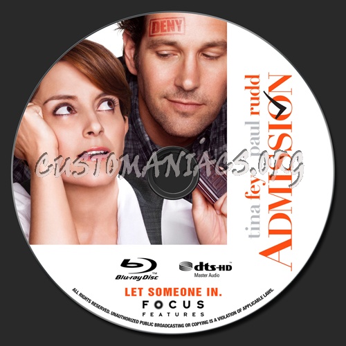 Admission blu-ray label