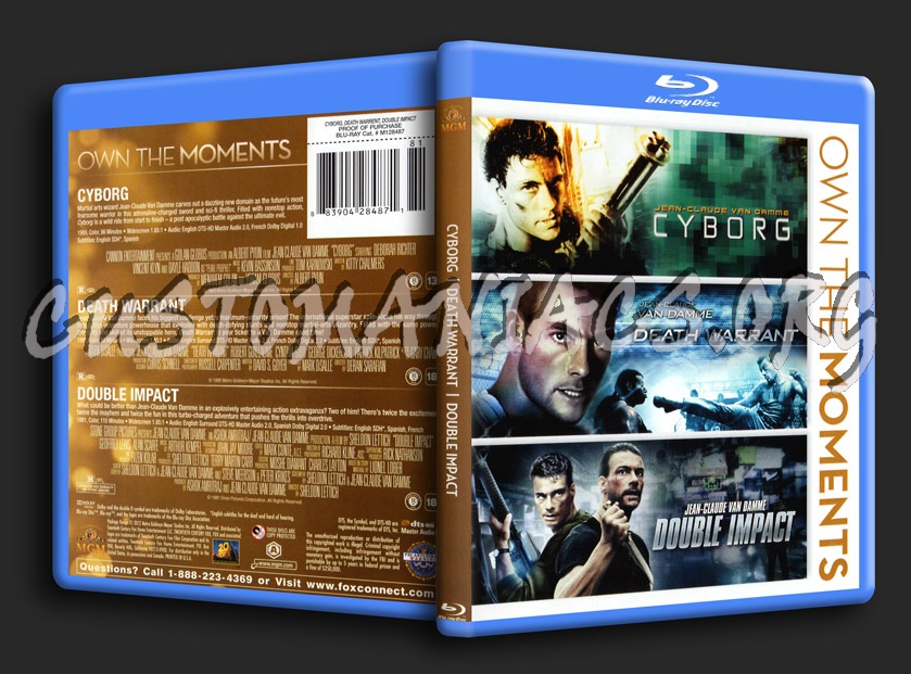 Cyborg / Death Warrant / Double Impact blu-ray cover