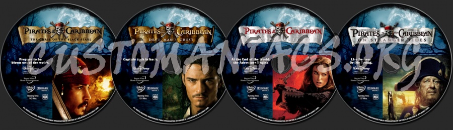 Pirates of the Caribbean Collection dvd label