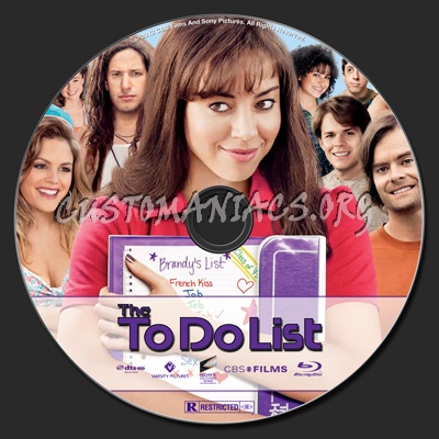 The To Do List blu-ray label