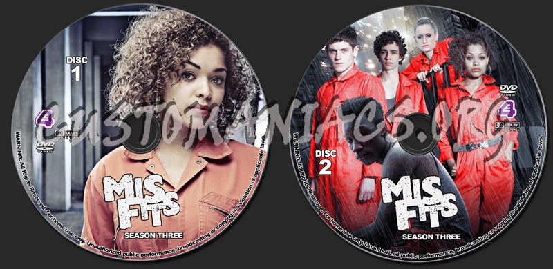 Misfits - Season 3 dvd label