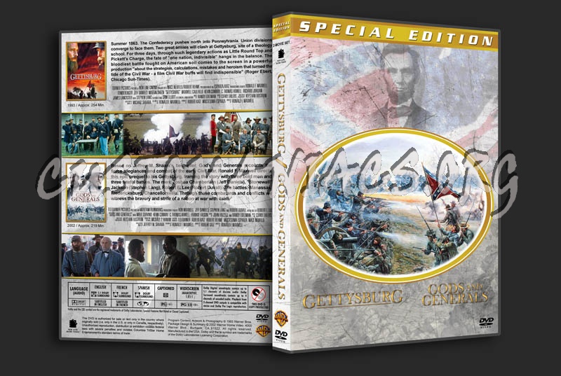 Gettysburg / Gods & Generals Double dvd cover