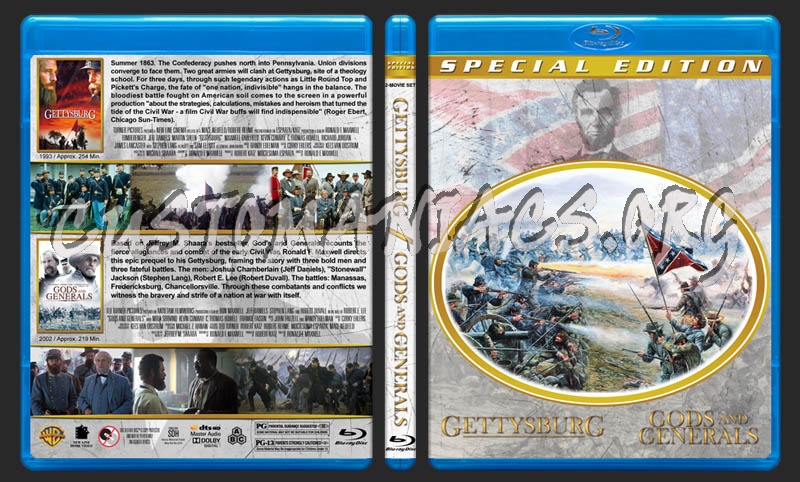 Gettysburg / Gods & Generals Double blu-ray cover