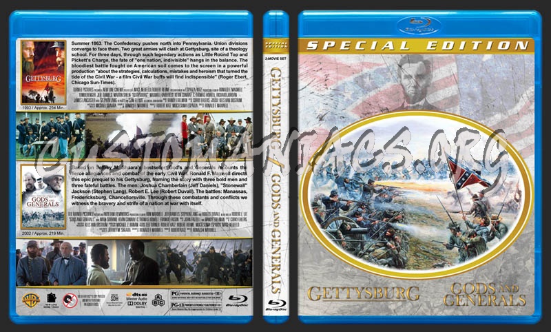 Gettysburg / Gods & Generals Double blu-ray cover