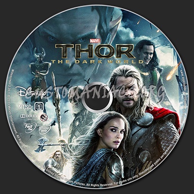 Thor: The Dark World dvd label