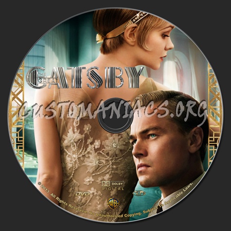 The Great Gatsby dvd label