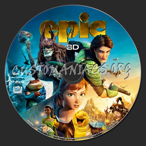 Epic (3D) blu-ray label