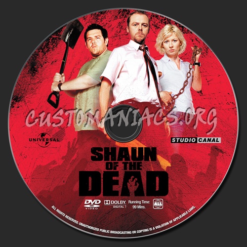 Shaun of the Dead dvd label