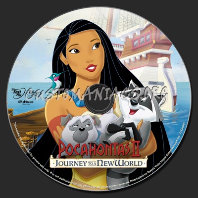 Pocahontas II blu-ray label