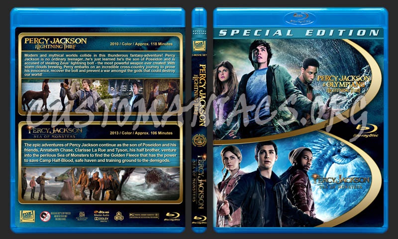 Percy Jackson Double Feature blu-ray cover