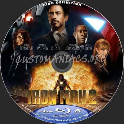 Iron Man 2 blu-ray label