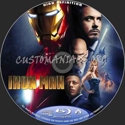 Iron Man blu-ray label