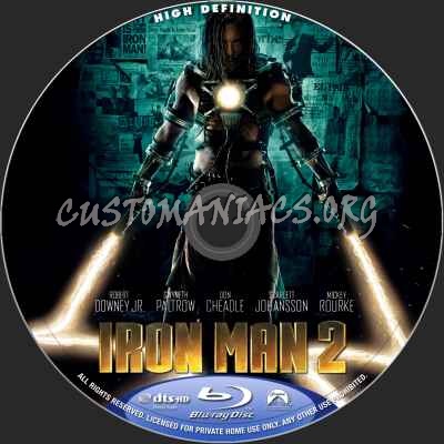 Iron Man 2 blu-ray label