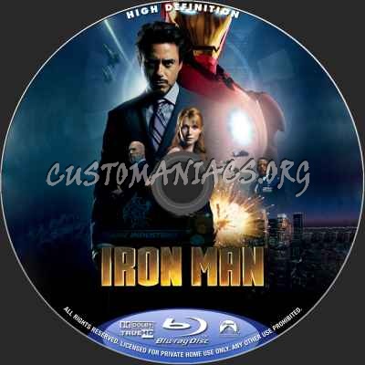 Iron Man blu-ray label