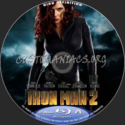 Iron Man 2 blu-ray label