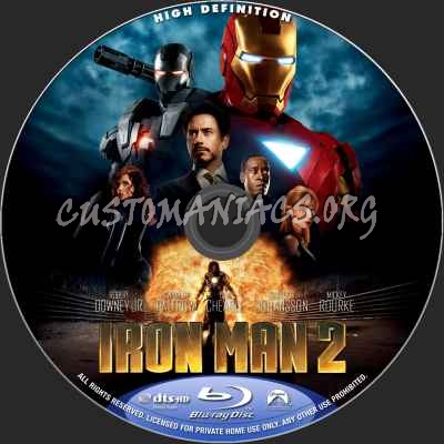 Iron Man 2 blu-ray label