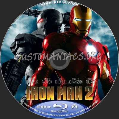 Iron Man 2 blu-ray label