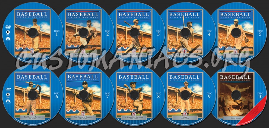 Baseball dvd label