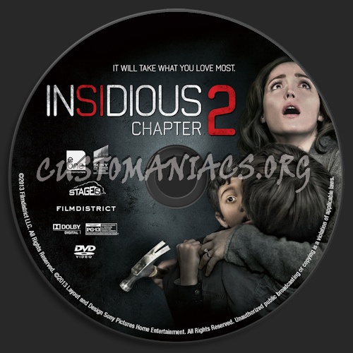 Insidious Chapter 2 dvd label