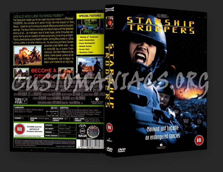 Starship Troopers dvd cover