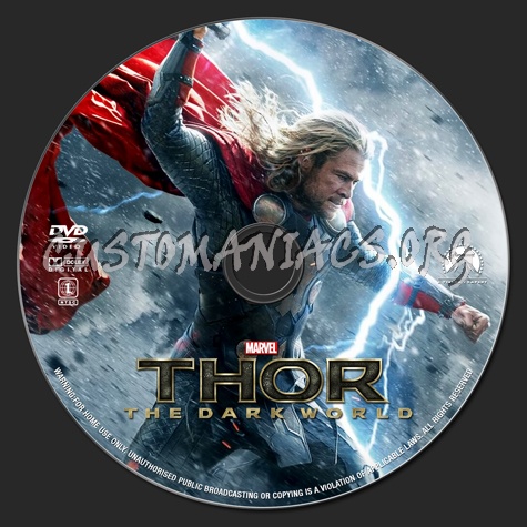 Thor The Dark World dvd label