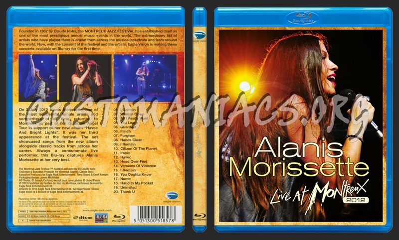 Alanis Morissette - Live at Montreux 2012 blu-ray cover