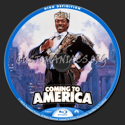 Coming to America blu-ray label