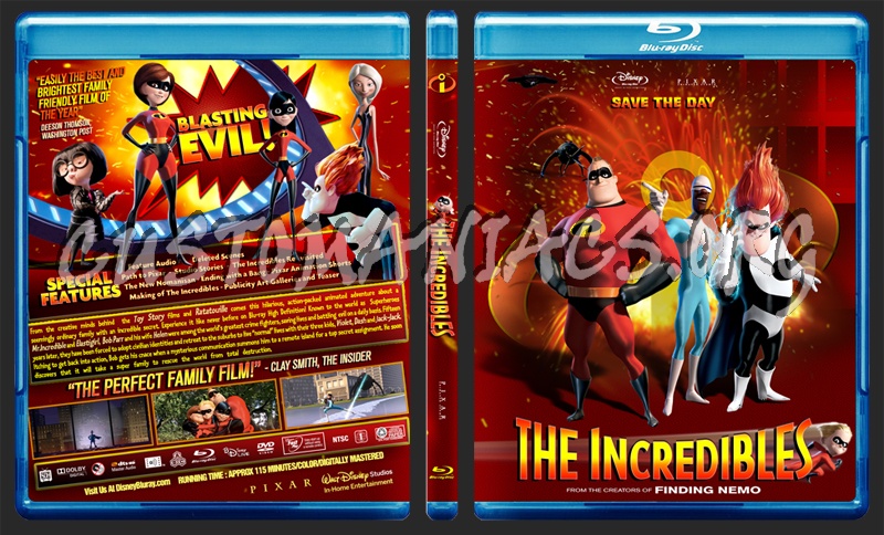 The Incredibles blu-ray cover