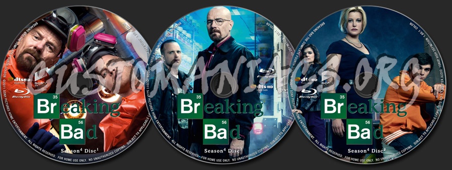 Breaking Bad Season 4 blu-ray label